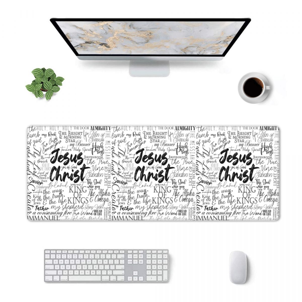 Gaming Keyboard Name - Mouse Pad Grande com Nomes de