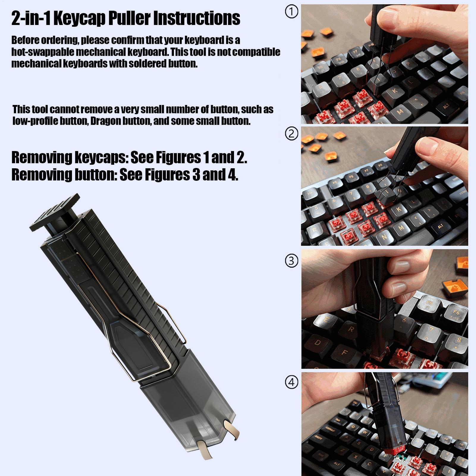 Extrator de teclado 2 em 1 com - Keycap Puller Ring avaliação e preço