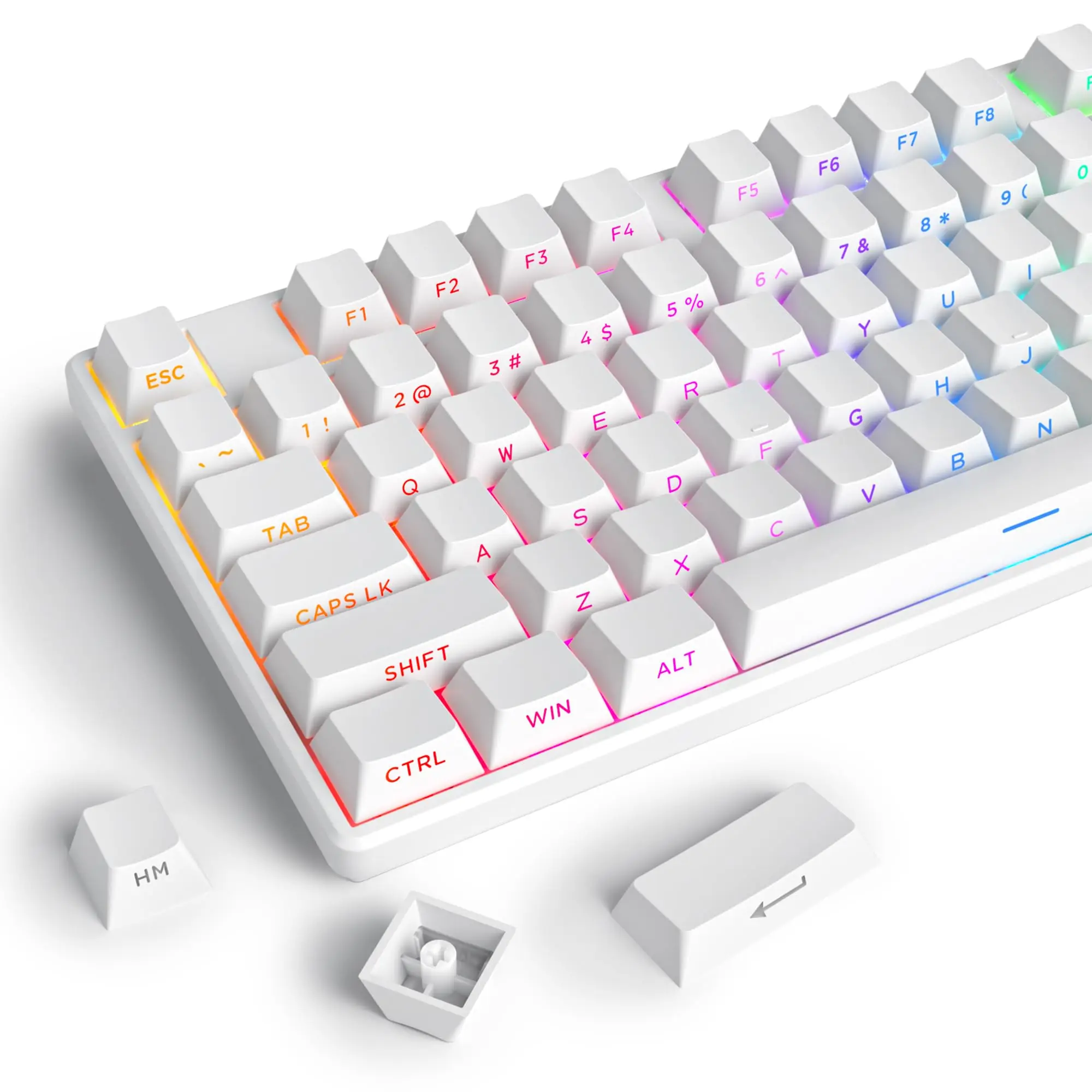 134 teclas duplo tiro pbt keyc - Keyboard Gaming Black avaliação e preço