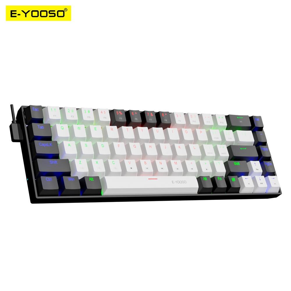 E-YOOO-Mini Slim Teclado Mecân - Gaming Keyboard Hand avaliação e preço