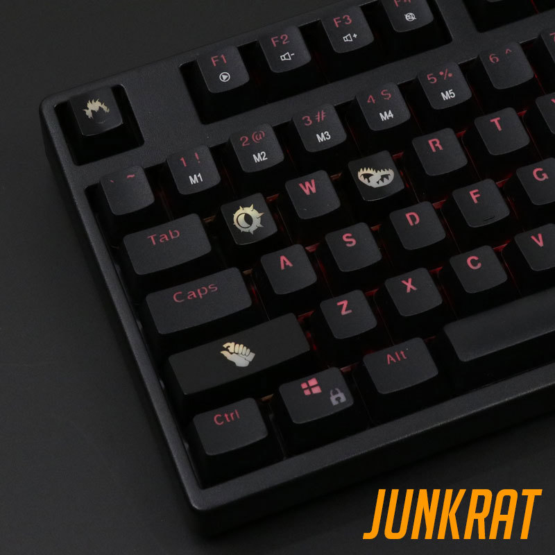 ABS gravado Keycaps com luz de - Keyboard Gaming Black avaliação e preço
