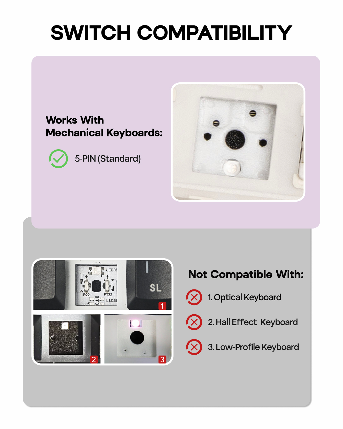 Conjunto de 100 Interruptores  - Gaming Keyboard Mechanical Wireless avaliação e preço