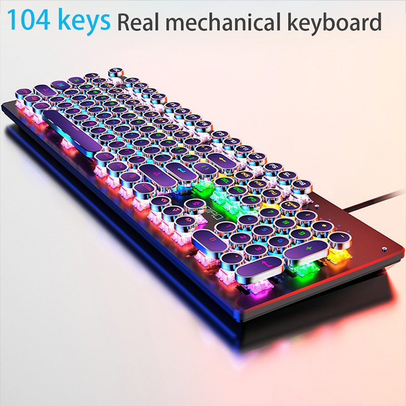Retro punk teclado mecânico az - Gaming Keyboard And Mouse For Xbox avaliação e preço