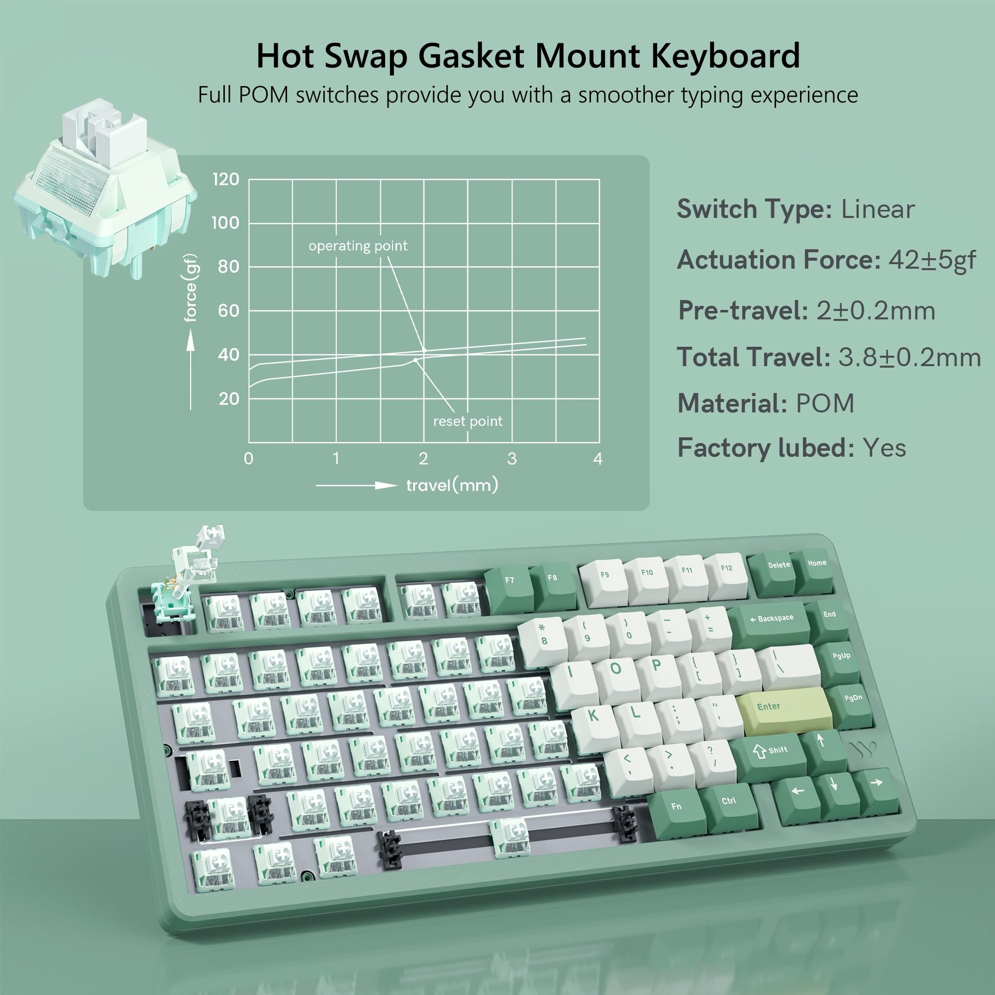 Womier sk75 sem fio de alumíni - Gaming Keyboard Hot Swappable avaliação e preço