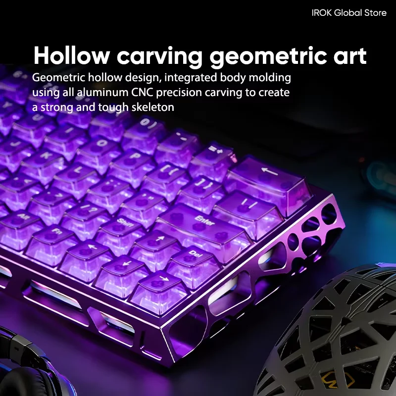 Teclado Mecânico Gamer IROK MG - Gaming Keyboard Hot Swappable avaliação e preço