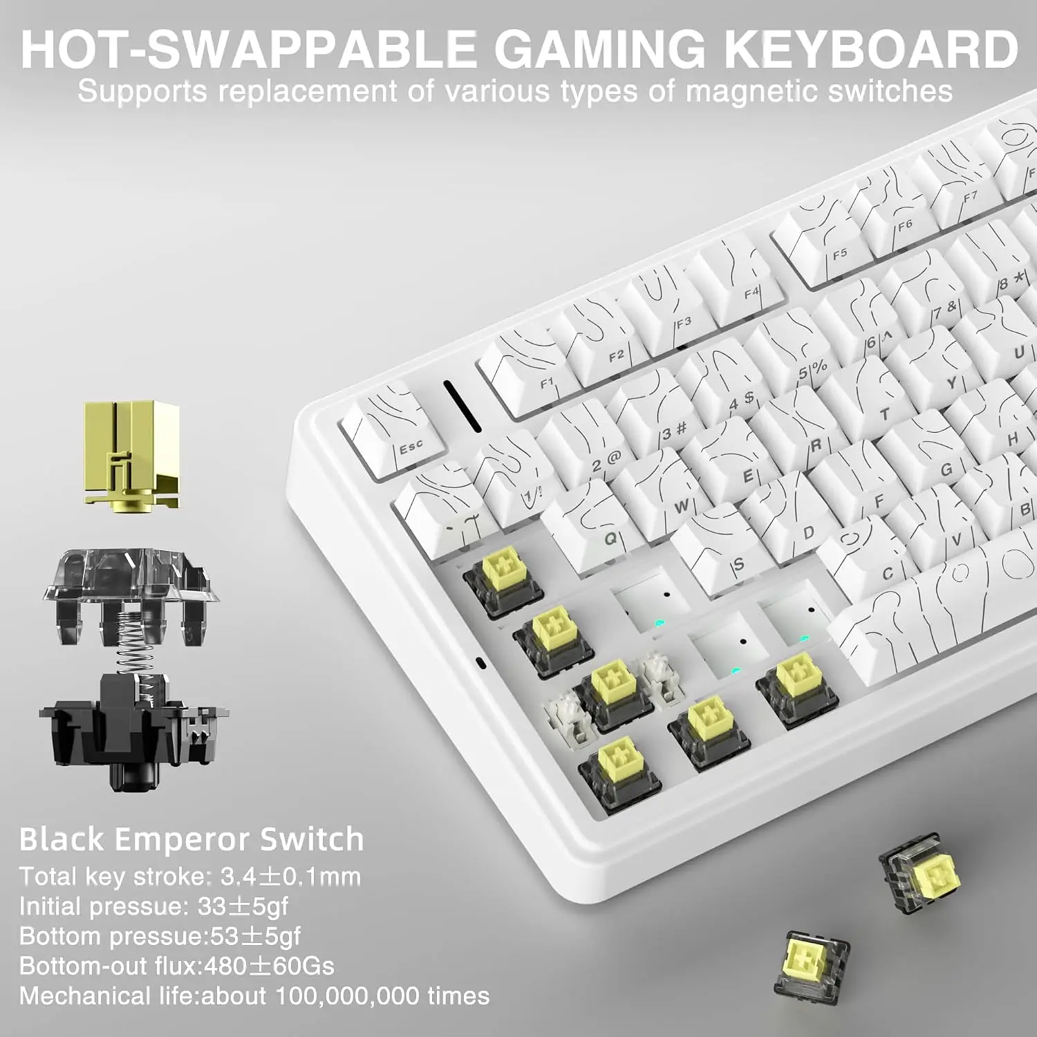 Teclado Mecânico Gamer AULA F7 - Gaming Keyboard Mechanical Wireless avaliação e preço