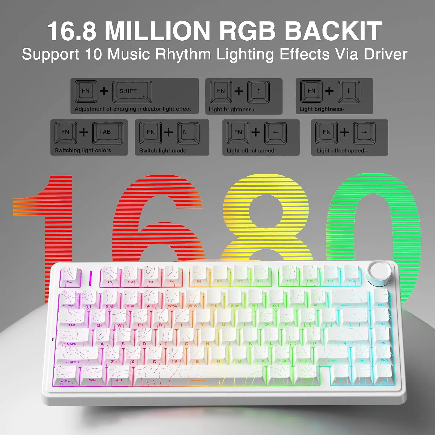 Teclado Mecânico Gamer AULA F7 - Gaming Keyboard Mechanical Wireless avaliação e preço