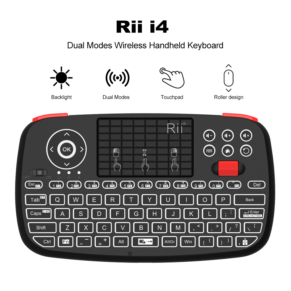 Teclado sem fio Rii I4 Mini BT - Gaming Keyboard Hand avaliação e preço